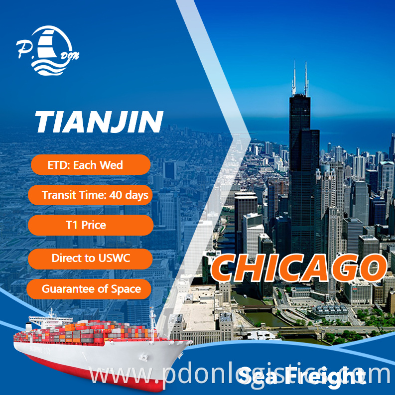 Sea Freight from Tianjin to Chicago